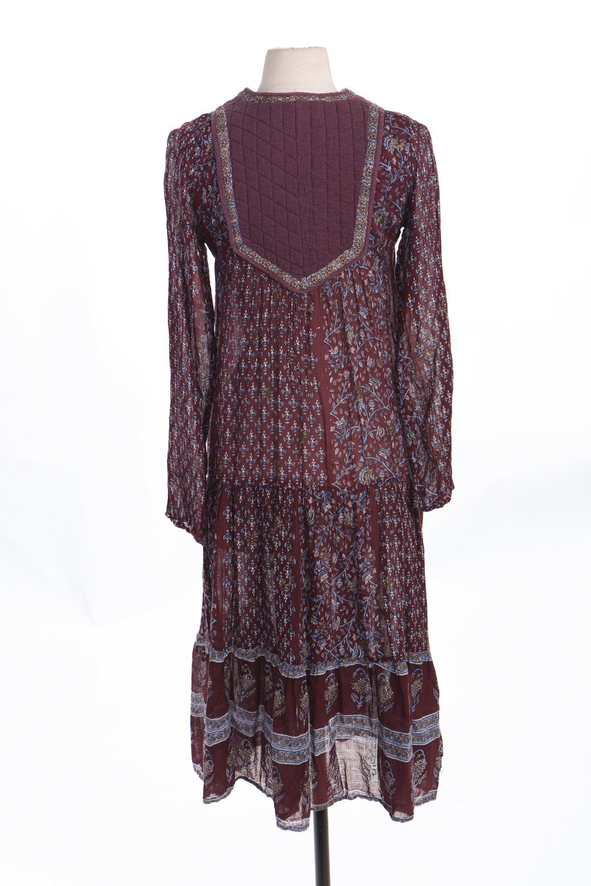 Women Floral Block Print Boho Summer Dress