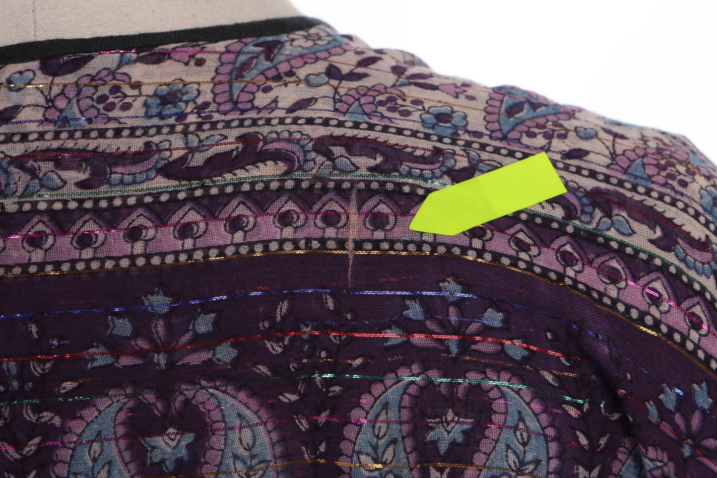 Vintage Indian Dress - Block Print Paisley Purple Boho Summer Dress