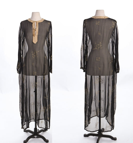 Women Black Sheer Indian Dress