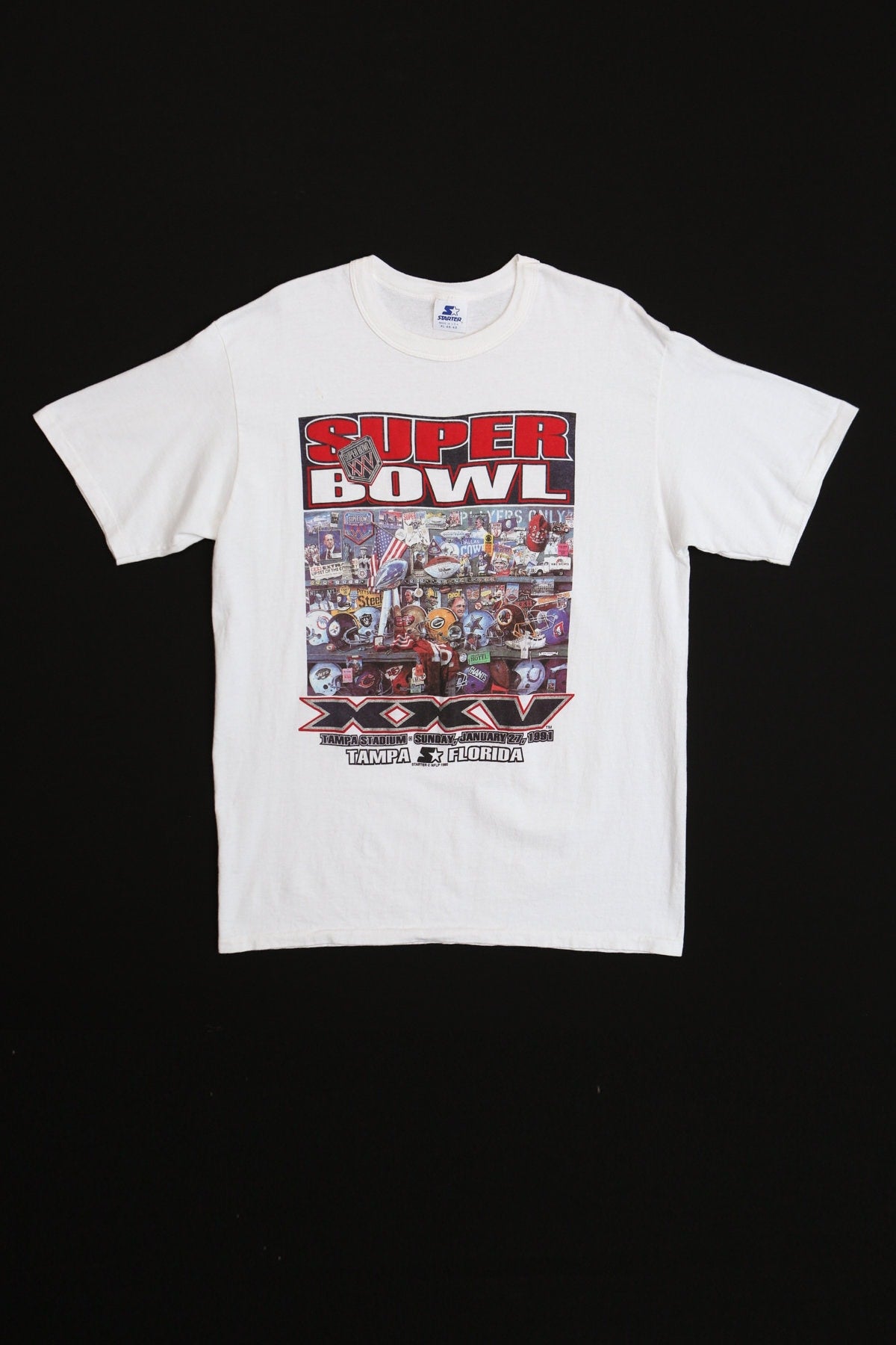 Vintage Football Graphic T-shirt - Tampa Florida Stadium January 27, 1991