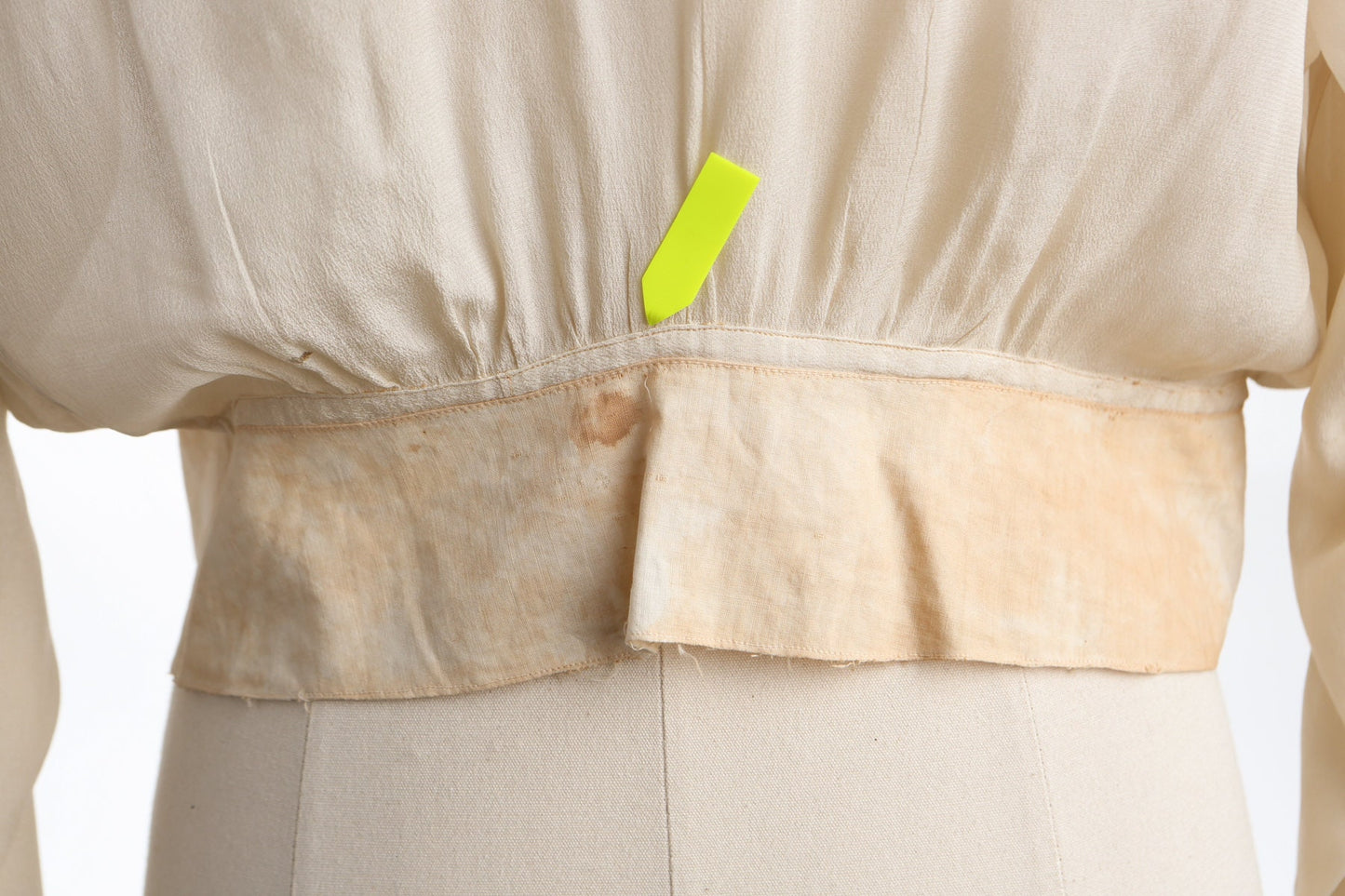 Vintage Women Victorian Style Off White Button Up Top