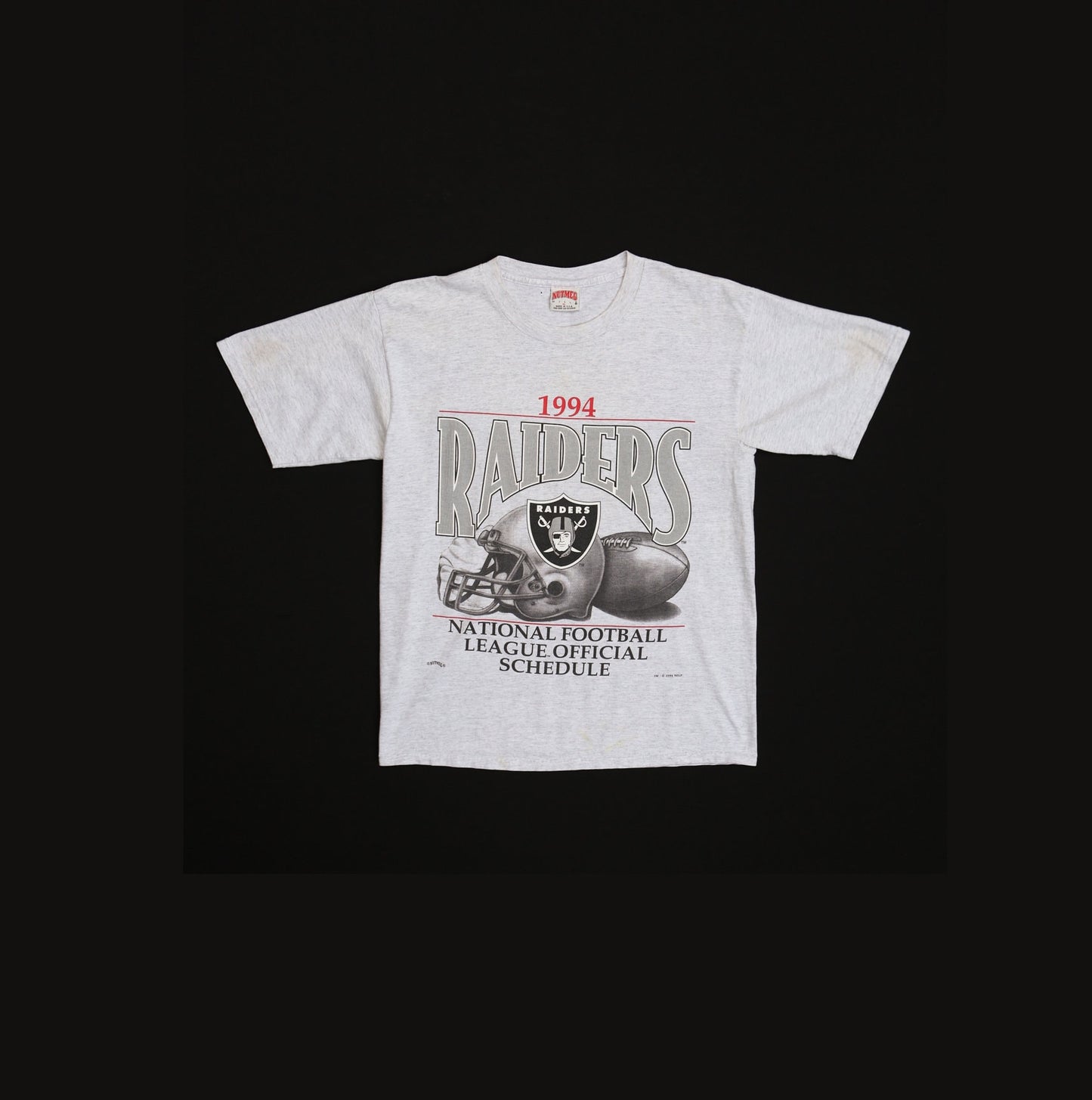 1994 Raiders Football Gray Graphic T-shirt
