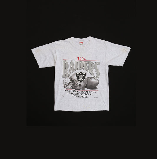 1994 Raiders Football Gray Graphic T-shirt