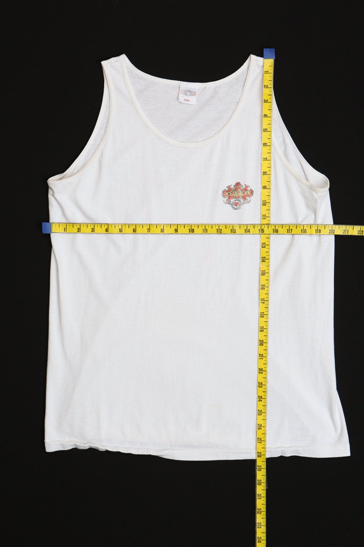 Vintage Ocean Pacific First Wave White Graphic T-shirt