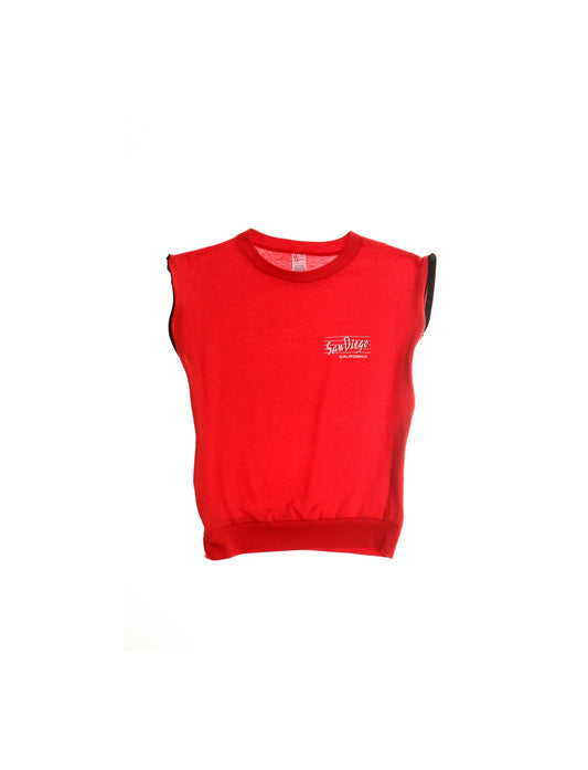 San Diego California Red Sleeveless Graphic T-shirt