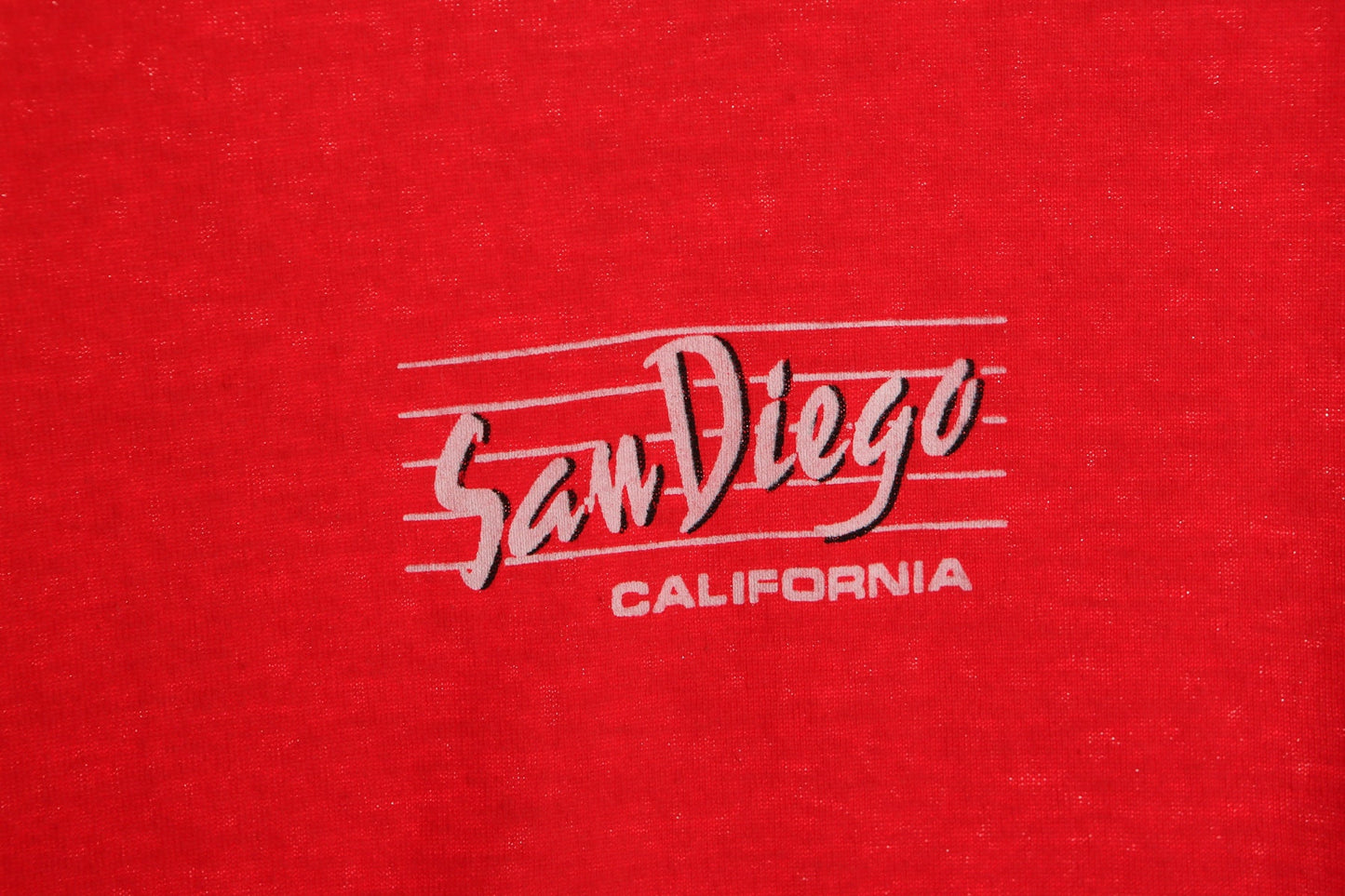 San Diego California Red Sleeveless Graphic T-shirt