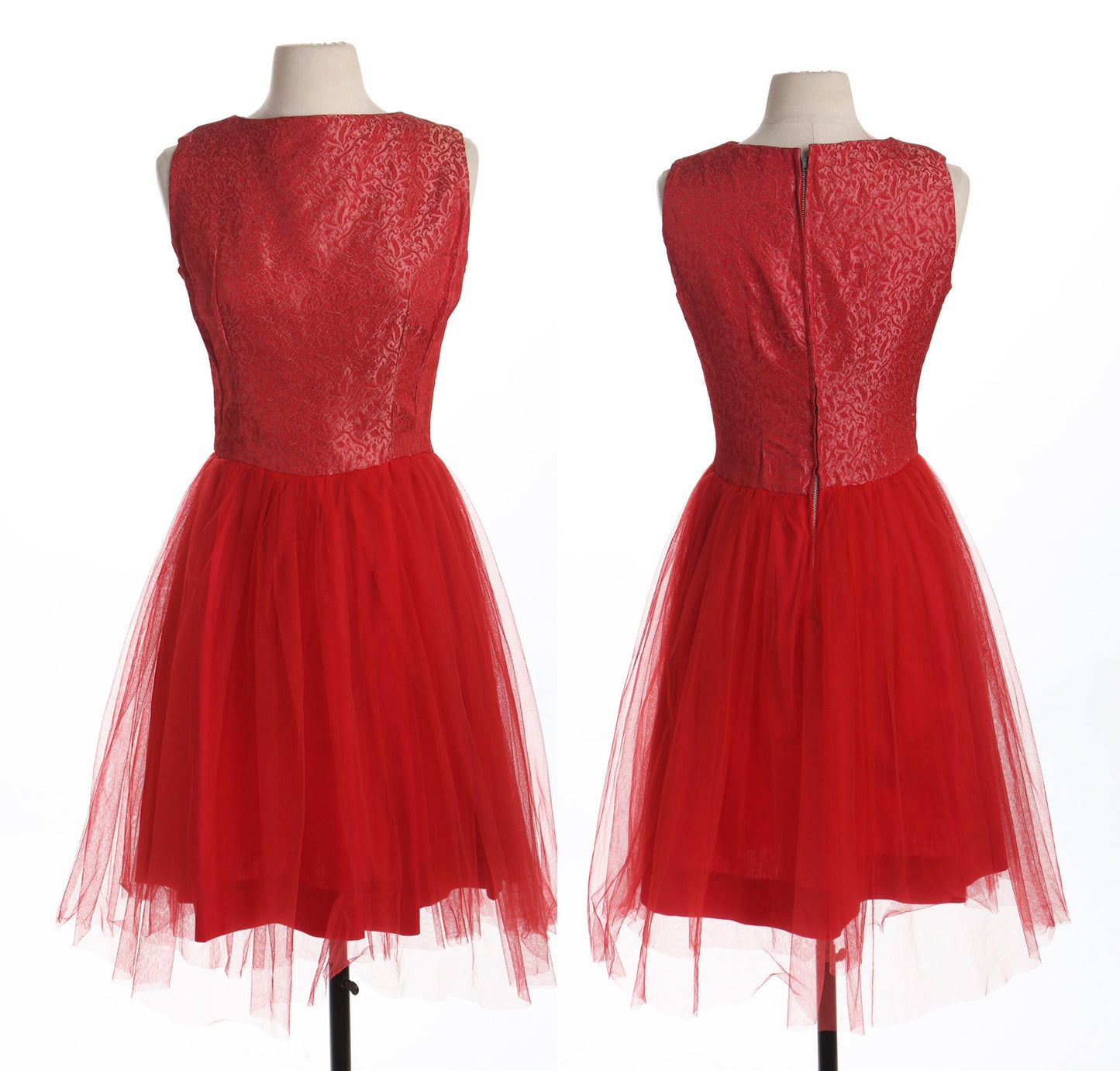 Women 50's Red Ball Gown Cocktail Dress