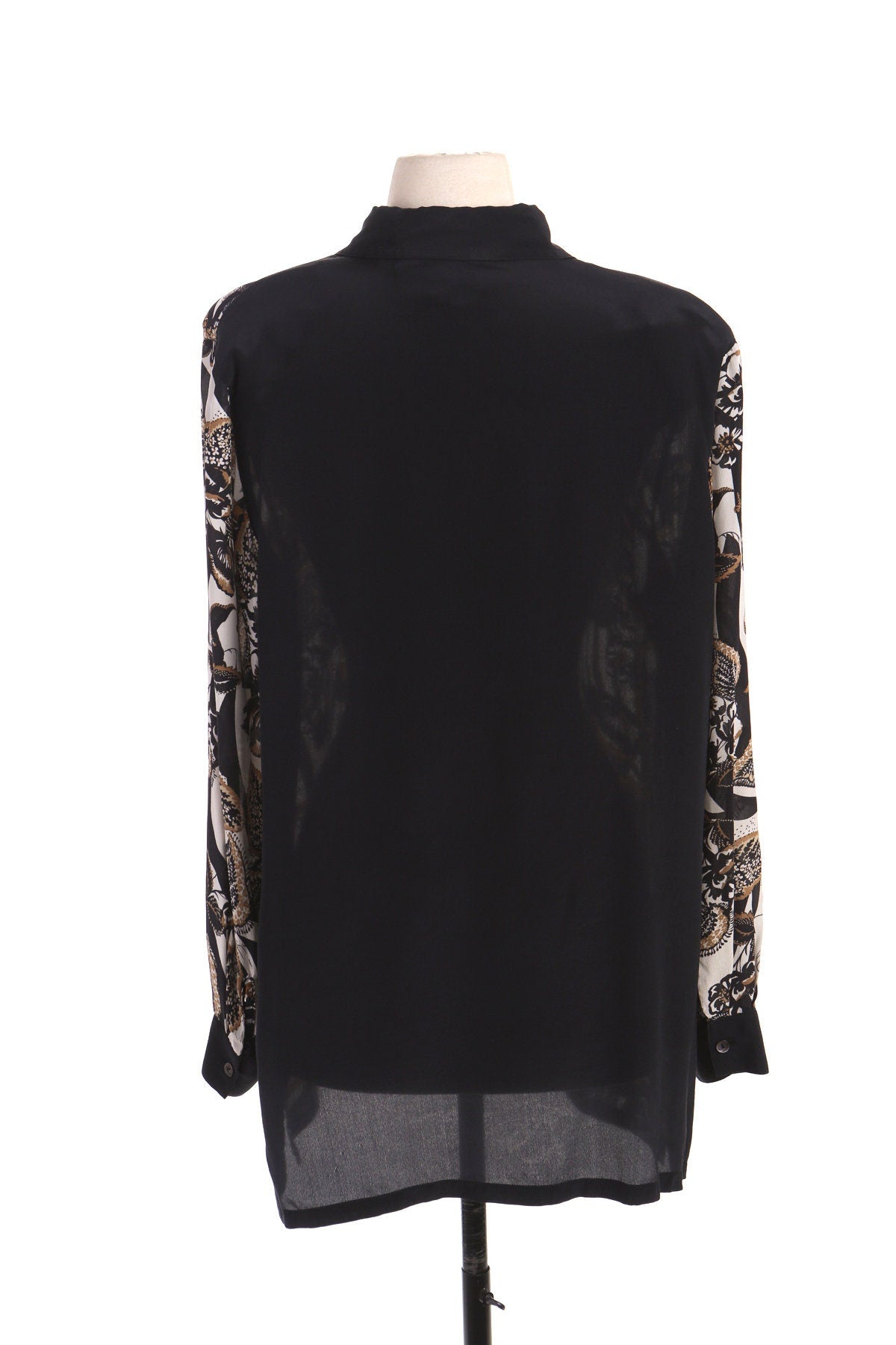 Vintage Silk Blouse with Zebra Print