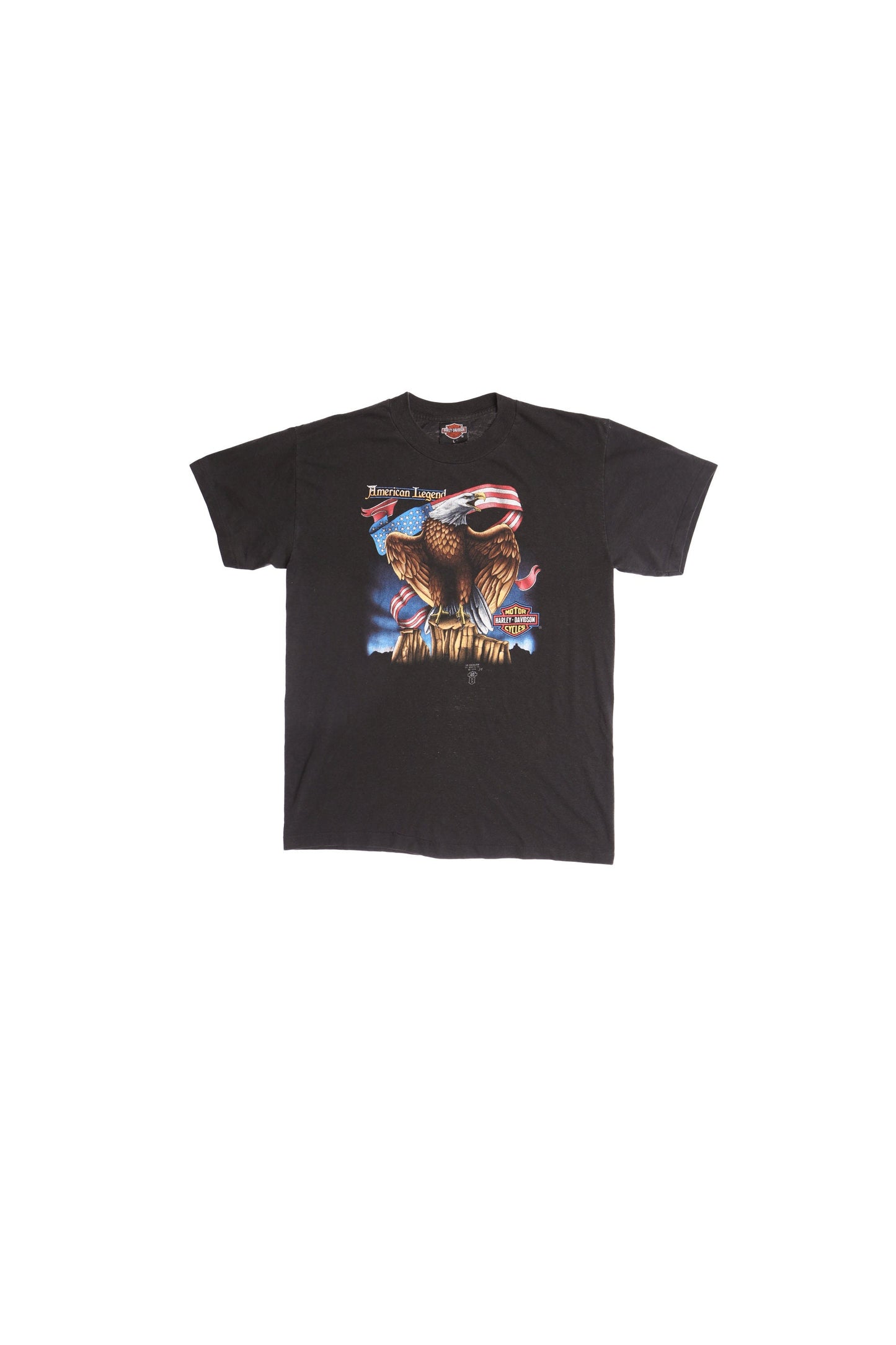 American Legend Harley Davidson Black Graphic T-shirt - Golden State San Jose California