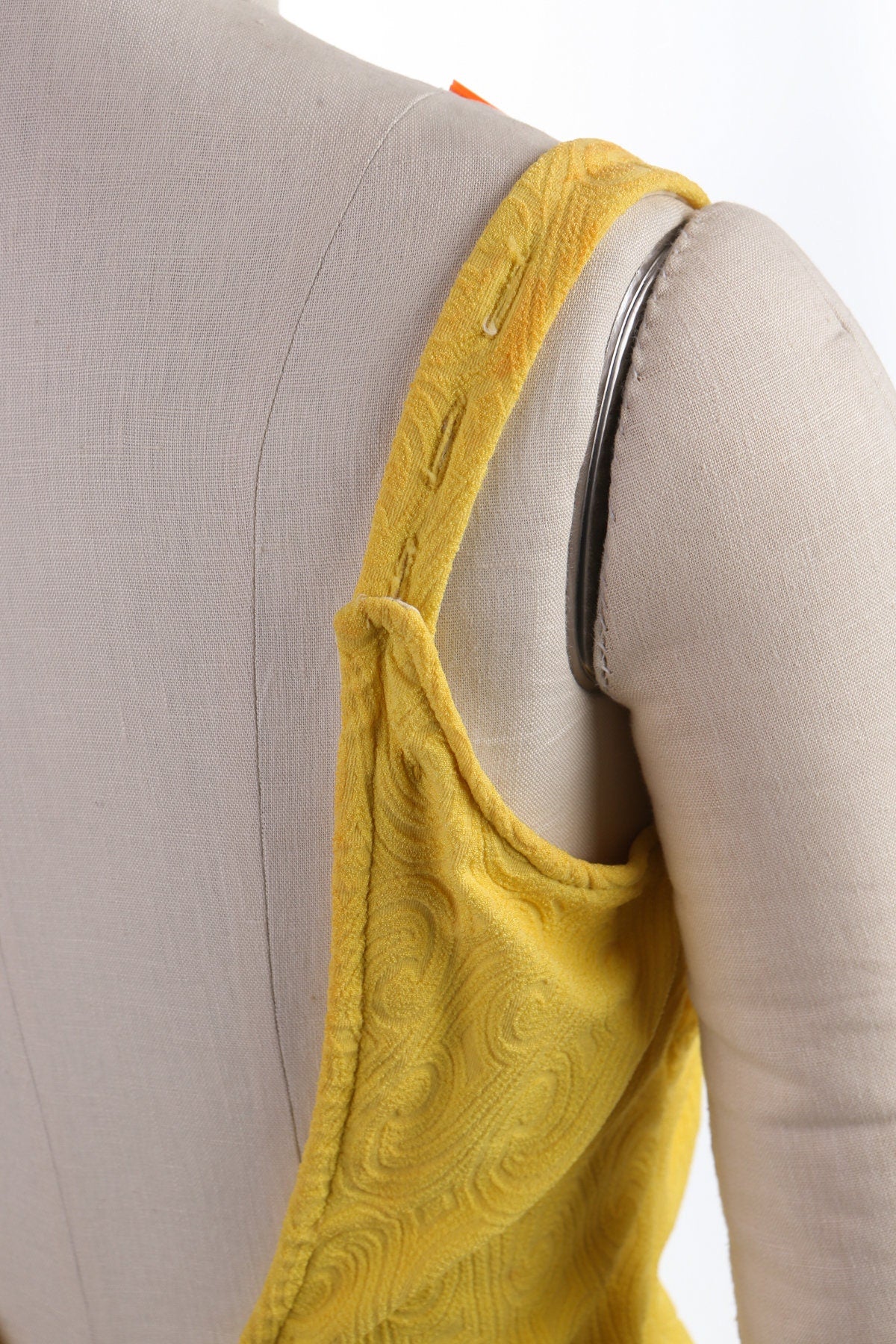 Vintage 70's Women Yellow Swimsuit