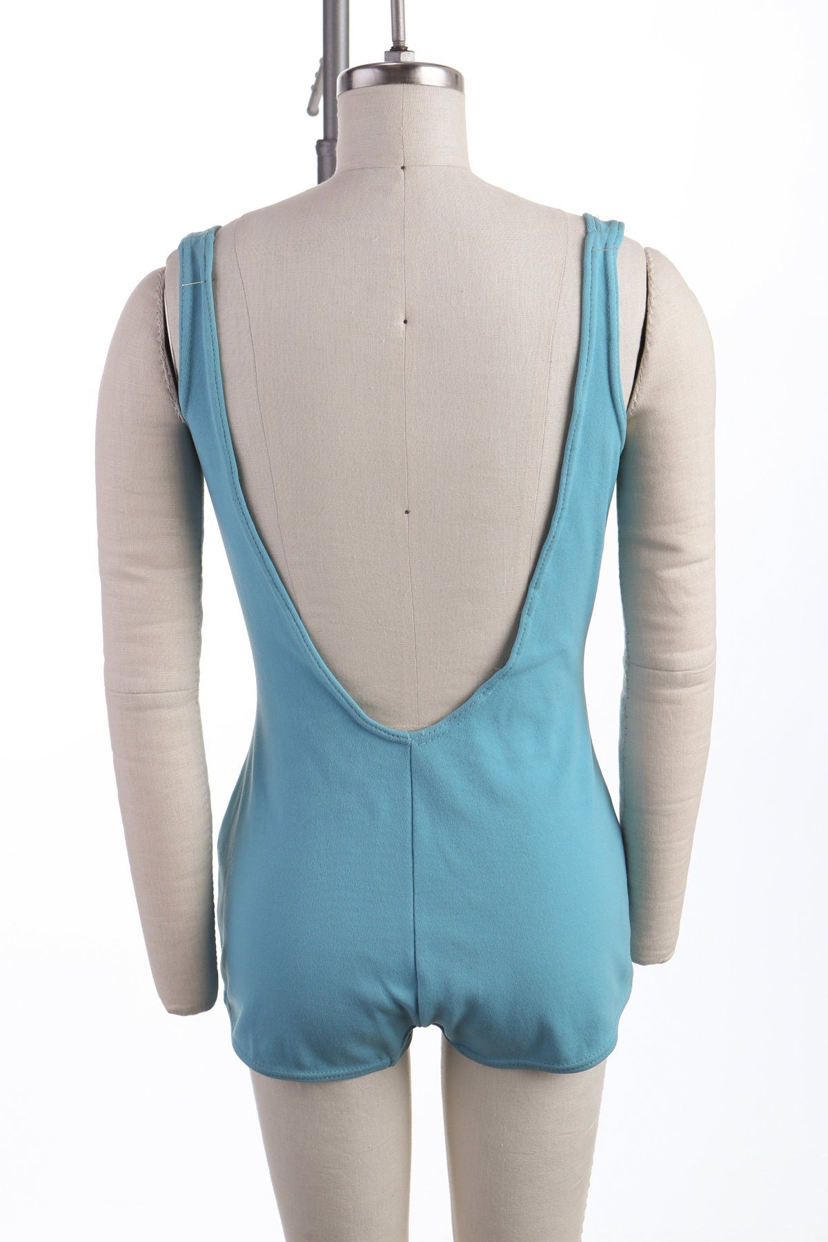 Vintage Women Blue Swimsuit