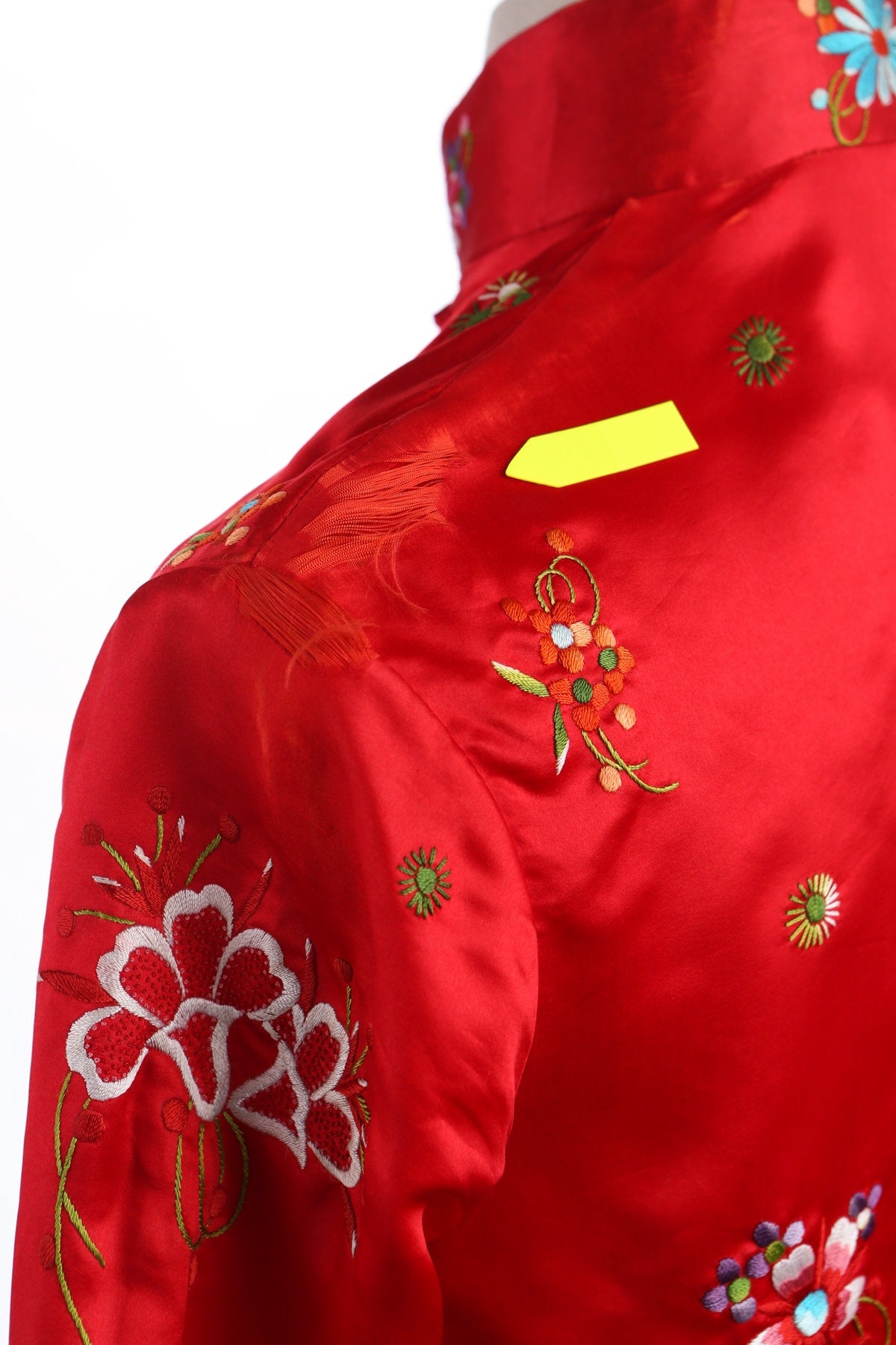 Women Red Cheongsam Chinese Embroidered Jacket