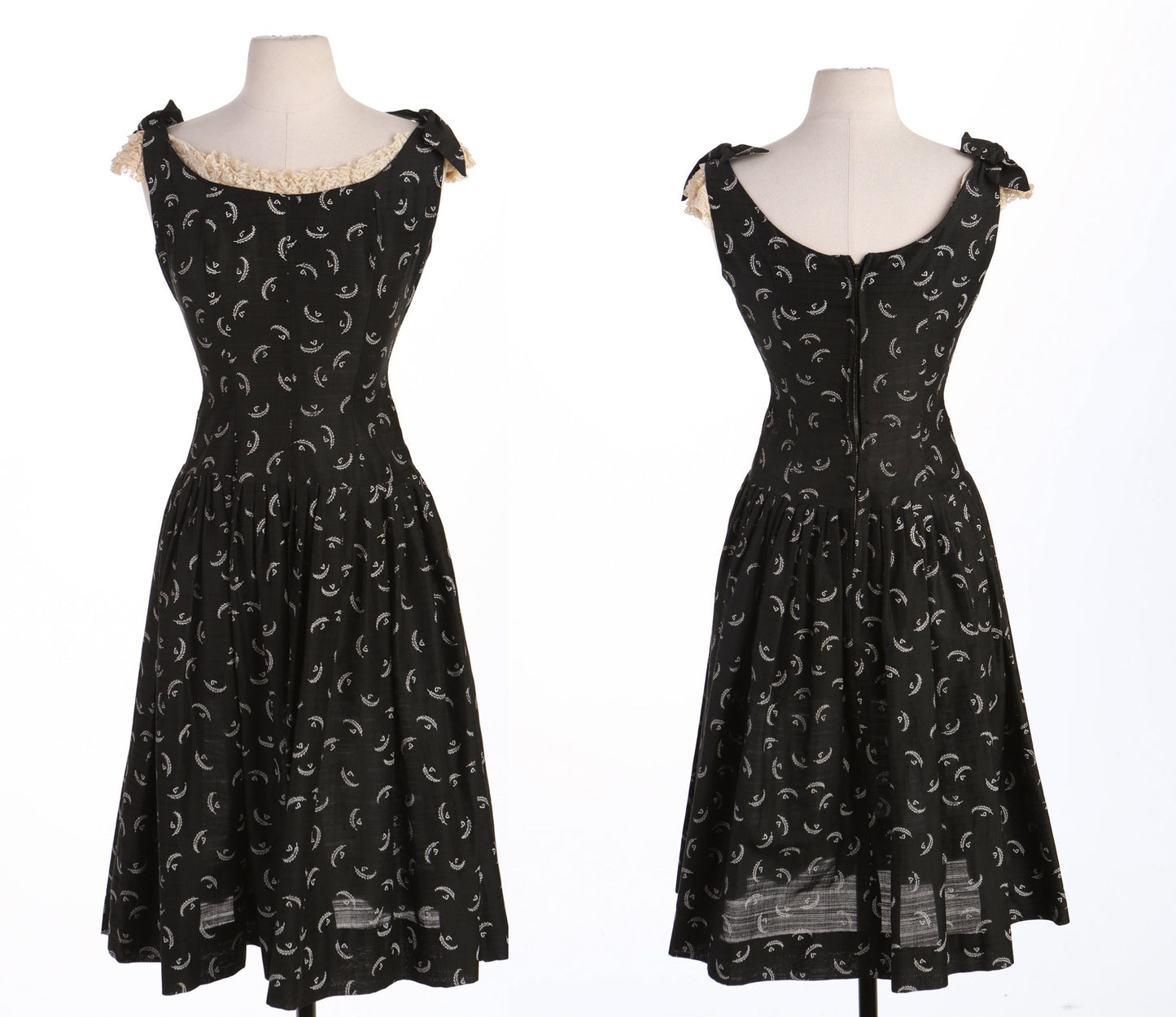 Women 50's Black Casual Dress