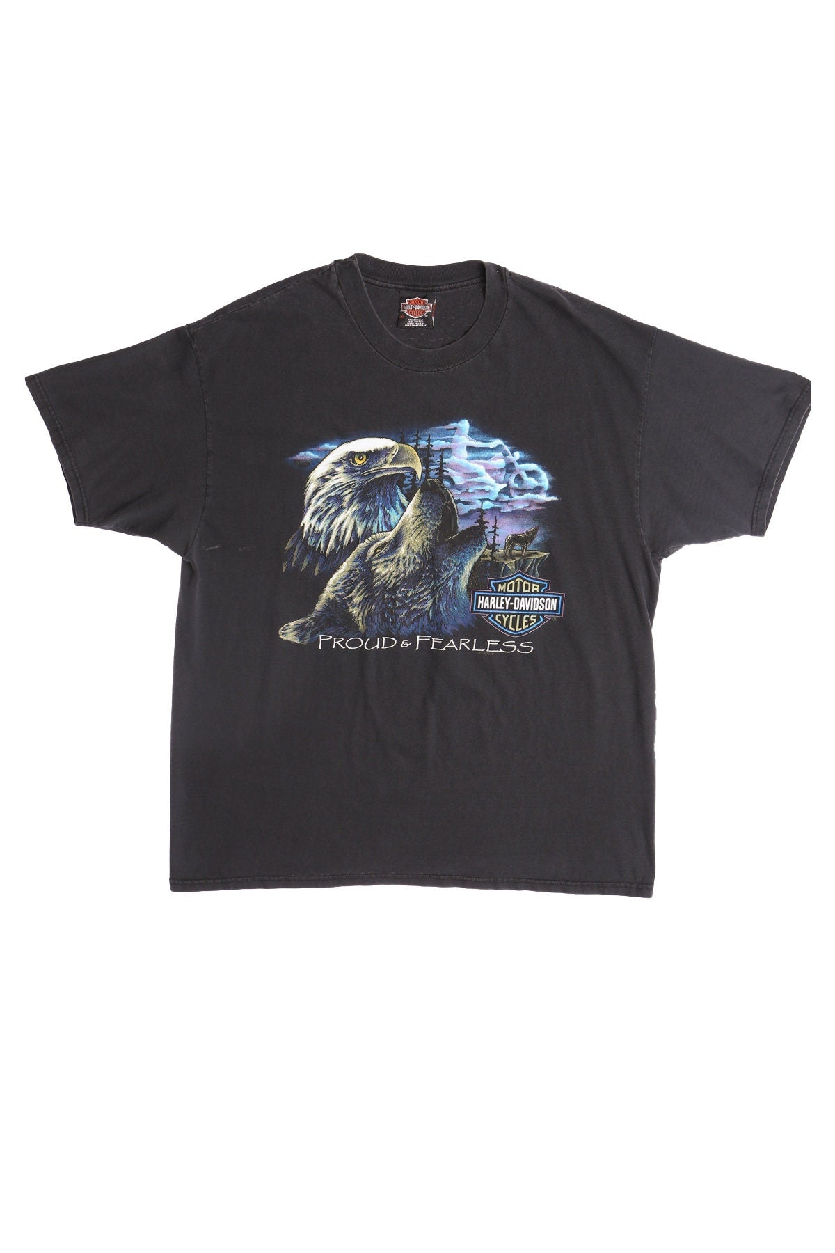 Harley Davidson Proud & Fearless Black Graphic T-shirt