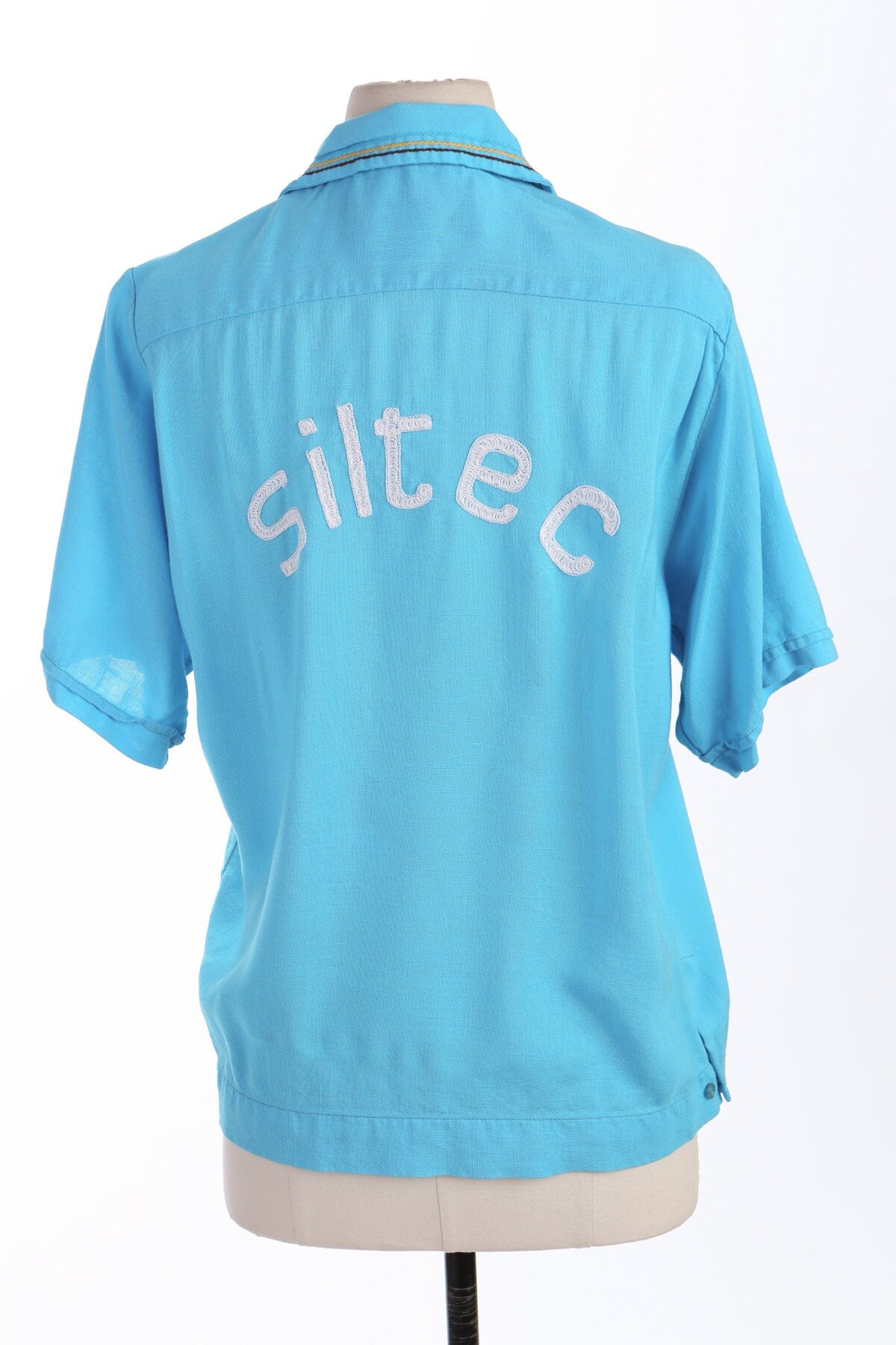 Vintage Blue Bowling Shirt - 50's - King Louie By Holiday