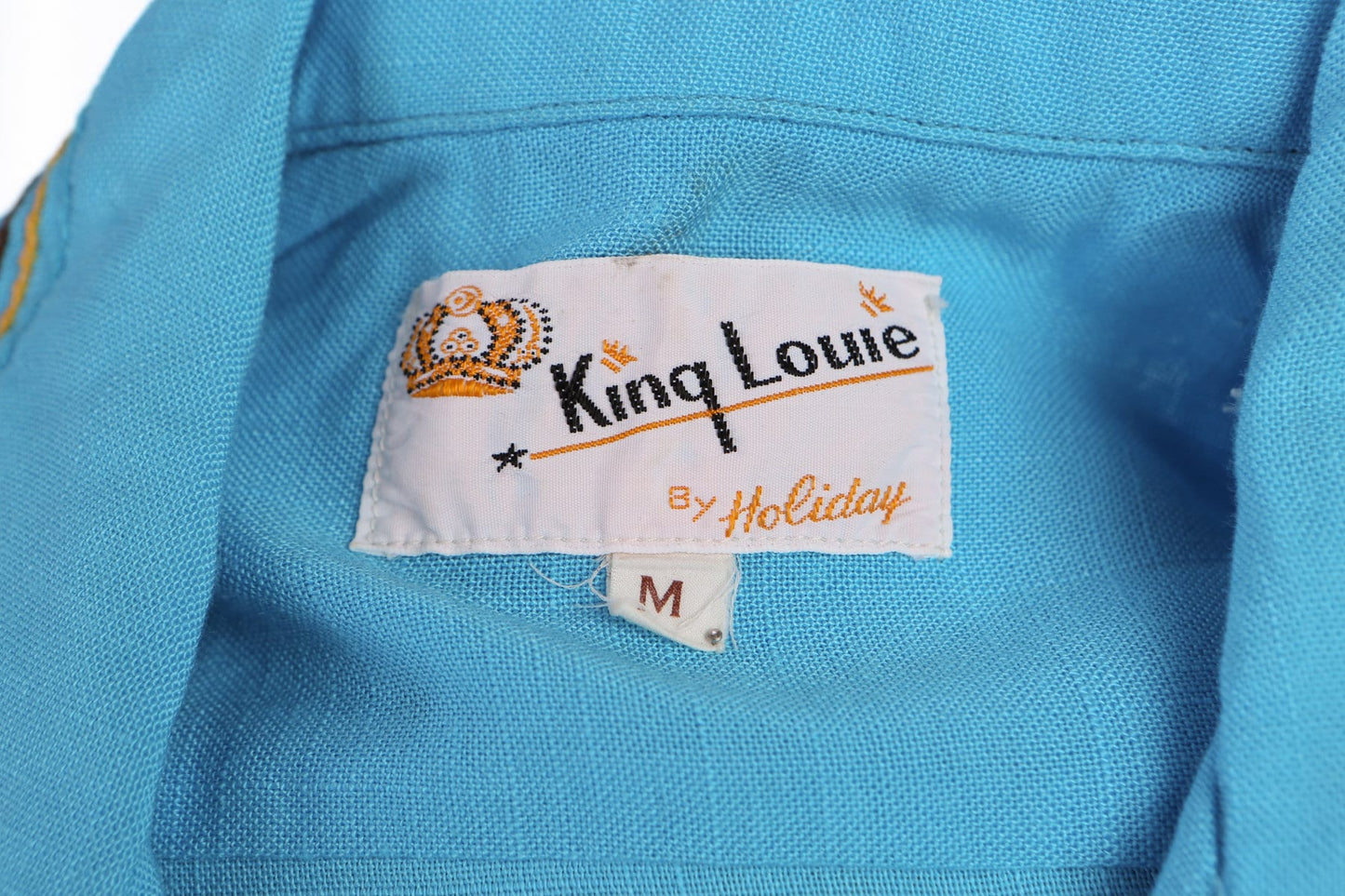 Vintage Blue Bowling Shirt - 50's - King Louie By Holiday