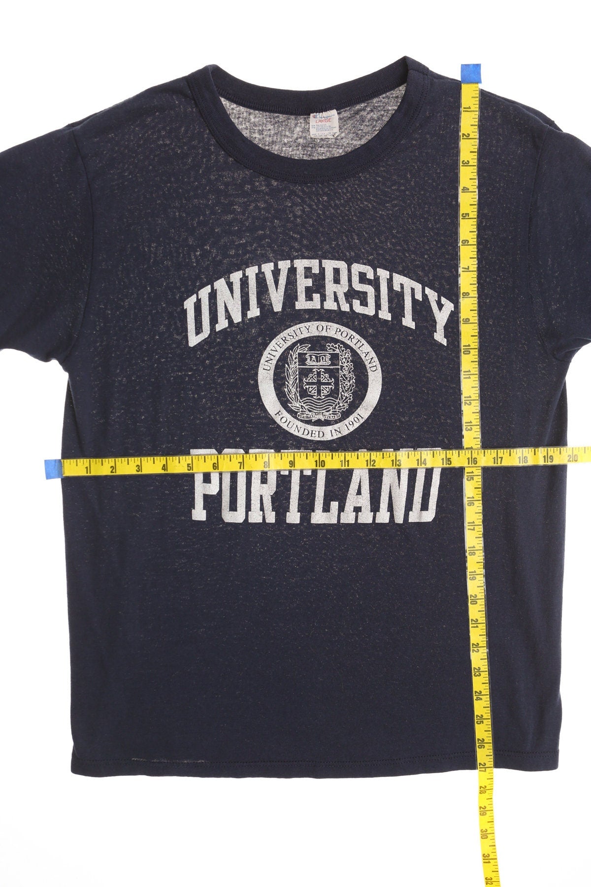 Vintage Champion Blue University Print Shirt