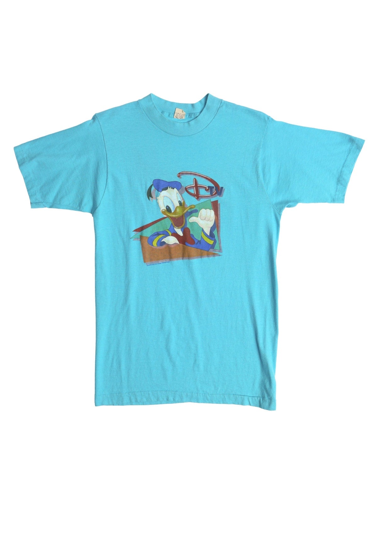 Vintage Blue T-shirt With Donald Duck Graphic Print
