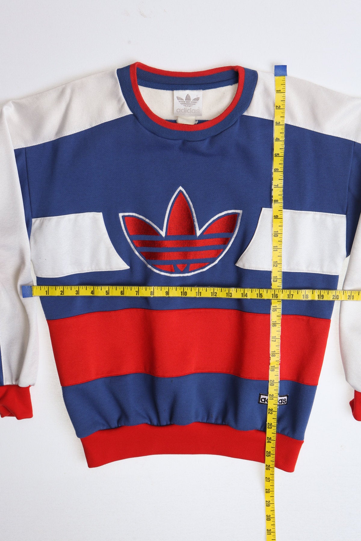 Vintage Adidas Striped Sweatshirt - Silver Label - 90's - 80's