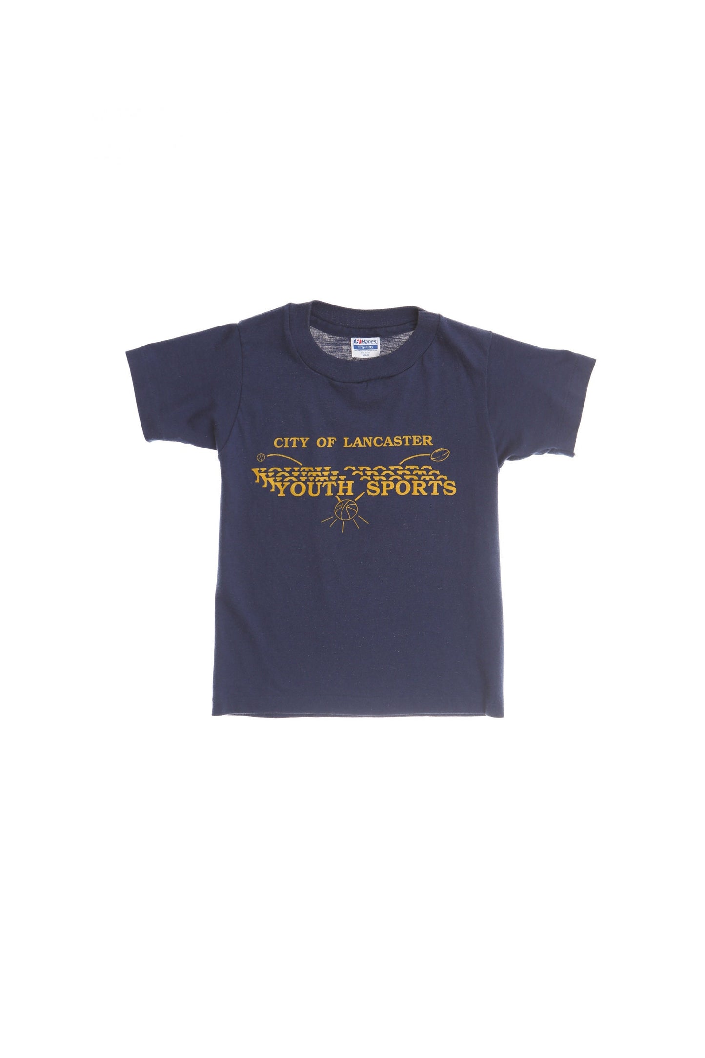 Vintage Blue Graphic T-shirt - City of Lancaster Youth Sports Print