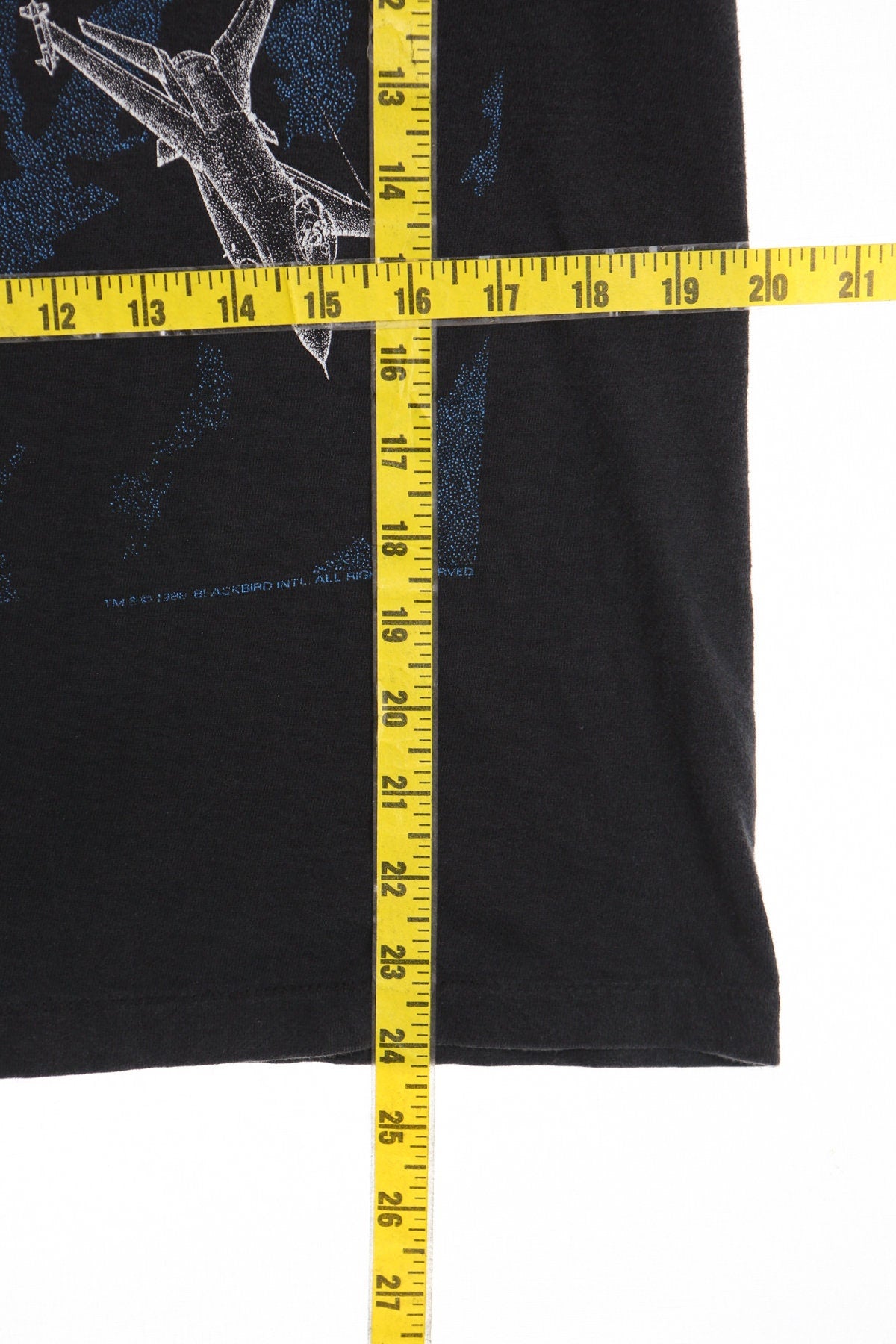 Vintage Black Graphic T-shirt - F-16 Fighter Jet Tactical Fighter Print