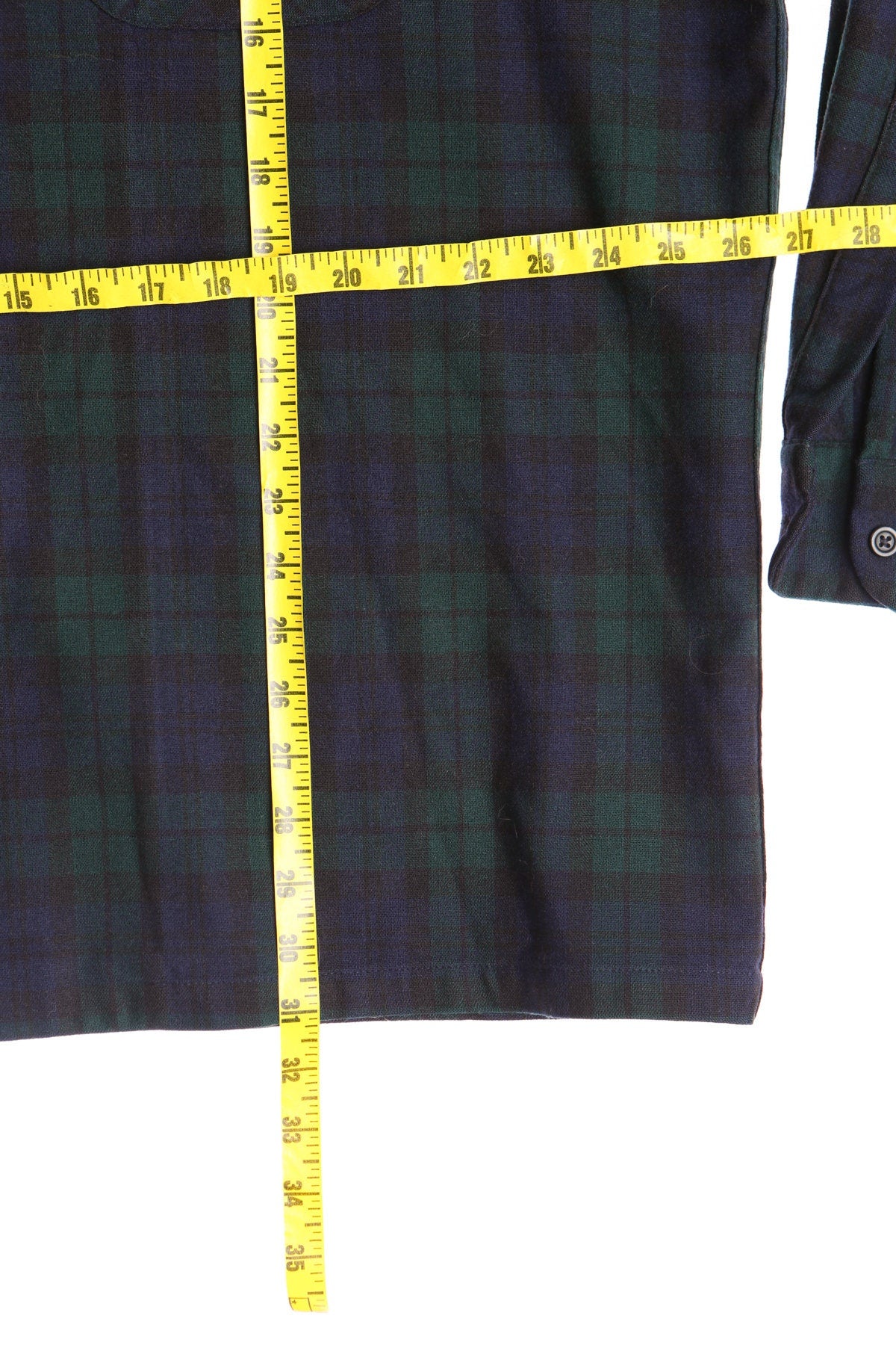 Pendleton Men Blue and Green Plaid Long Sleeve Shirt