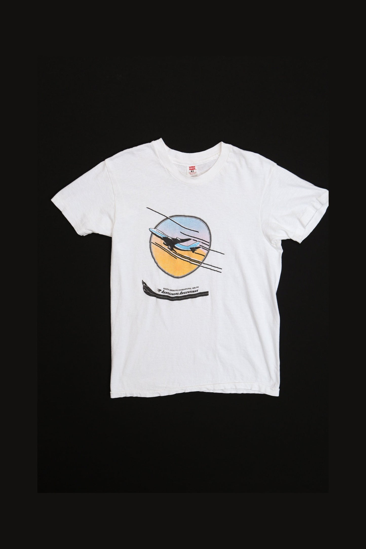 Aerolines Argentinas Vintage Graphic White T-shirt