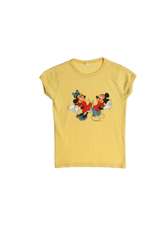 Vintage Mickey and Minnie Mouse 70's Yellow Top