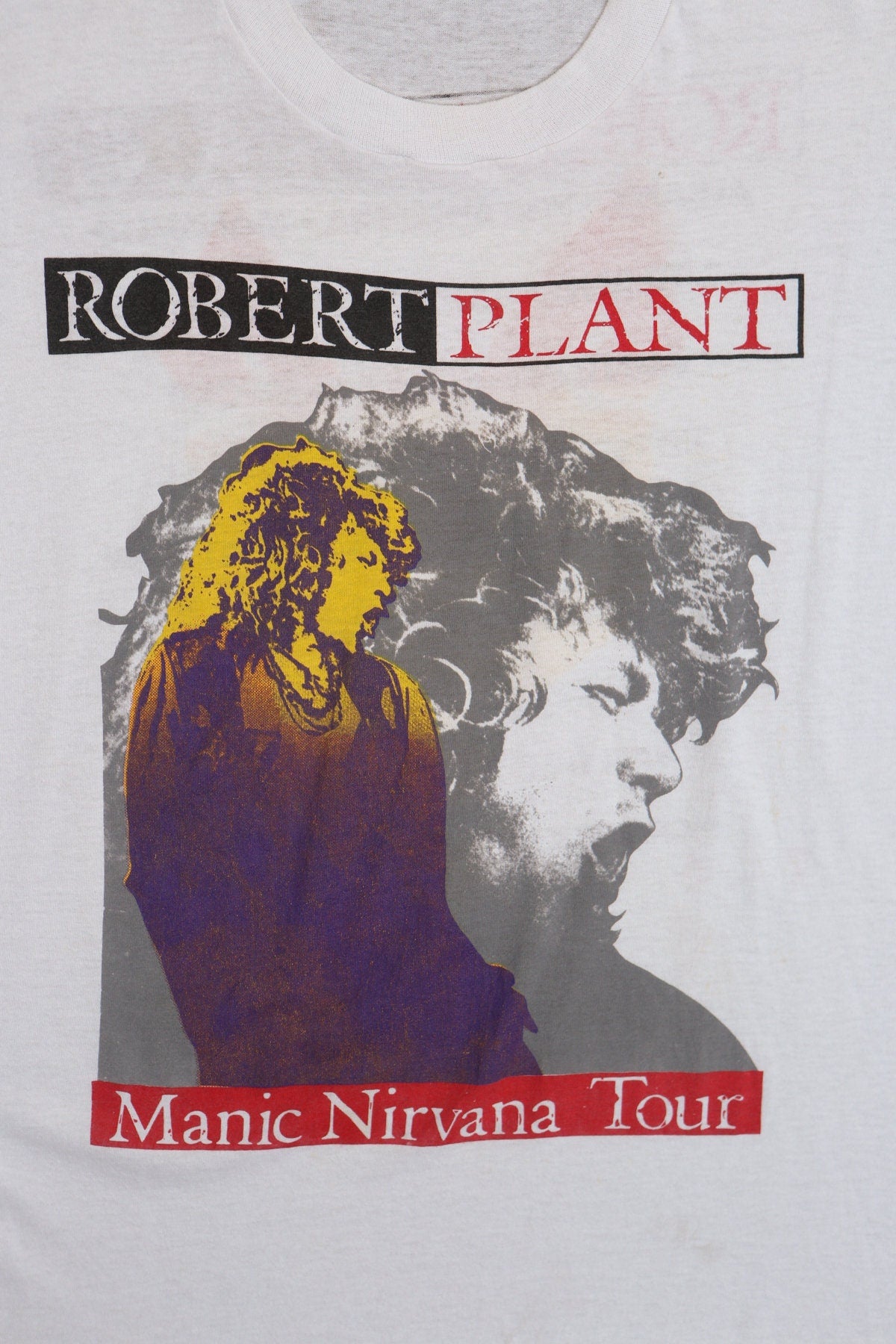 Robert Plant Manic Nirvana 1990 Tour Graphic t-shirt