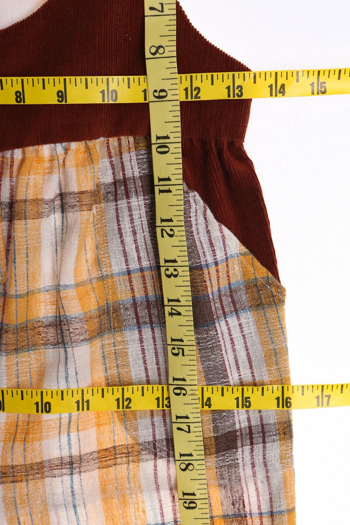 Kids Beige Plaid Jumpsuit