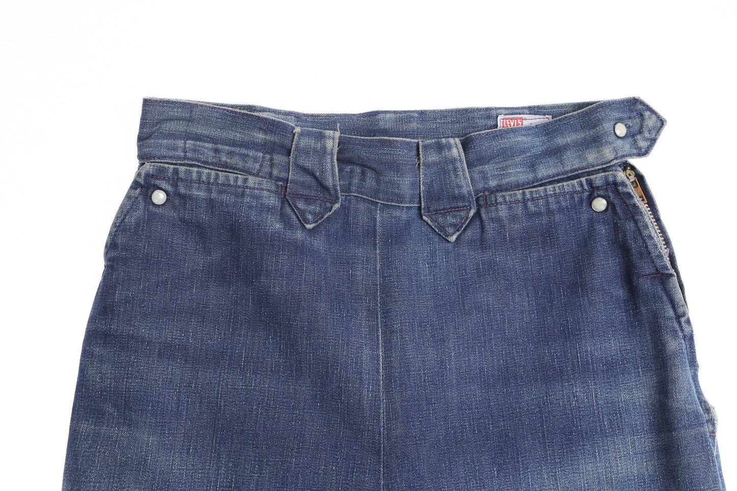 Vintage Women Levi's High Waist Blue Cotton Western Pants - Era ( 40's - 50's)