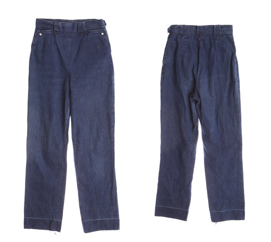 Vintage Levi's Western High Waist Blue Cotton Pants - Era (40's - 50's)