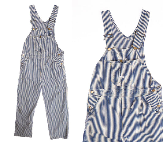 Vintage Lee Striped Men Denim Overalls