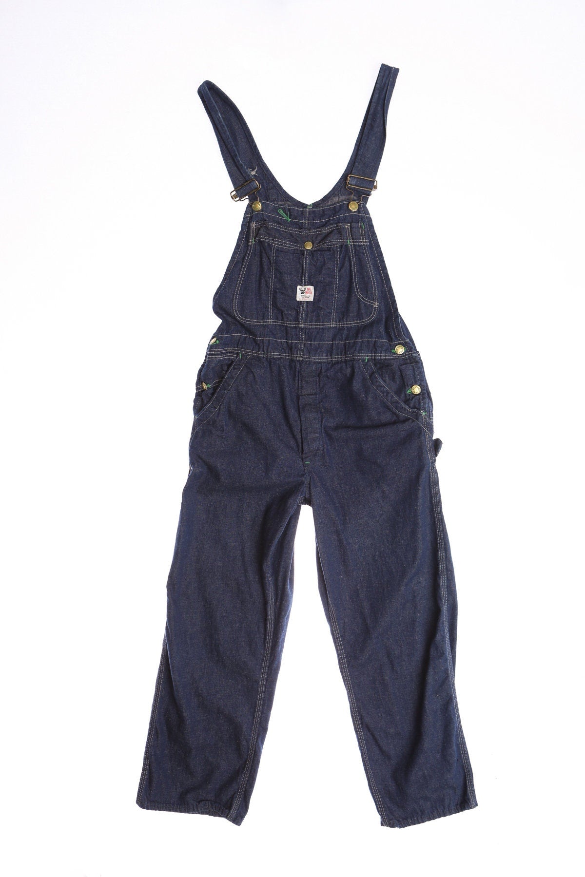Big Buck Label Blue Men Work Overalls - Made in USA - Era (60's - 70's) - Ely & Walker