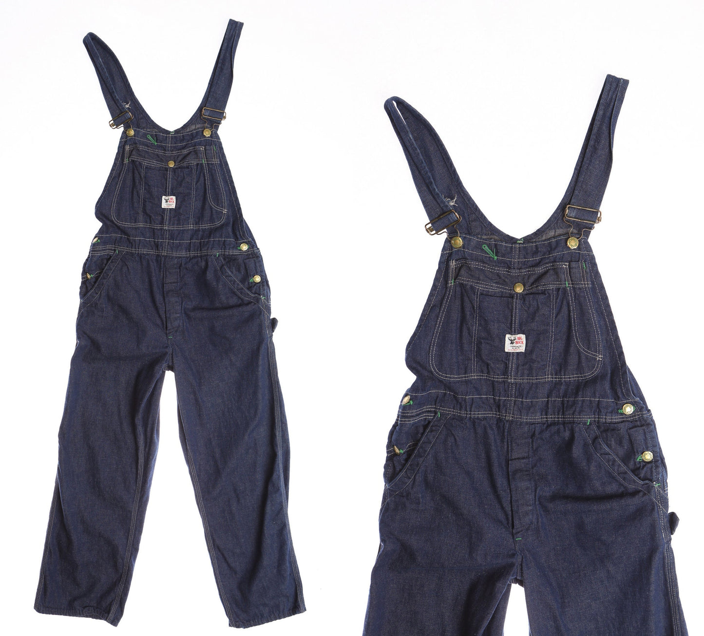 Big Buck Label Blue Men Work Overalls - Made in USA - Era (60's - 70's) - Ely & Walker