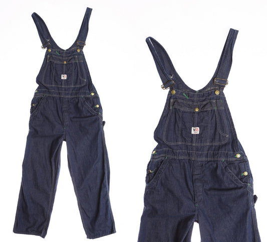 Big Buck Label Blue Men Work Overalls - Made in USA - Era (60's - 70's) - Ely & Walker