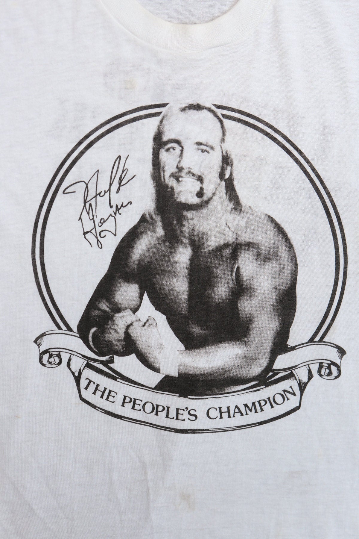 The People's Champion Hulk Hogan 80's White Graphic T-shirt - I helped Bring Back The Hulk!