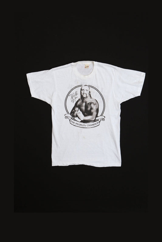 The People's Champion Hulk Hogan 80's White Graphic T-shirt - I helped Bring Back The Hulk!