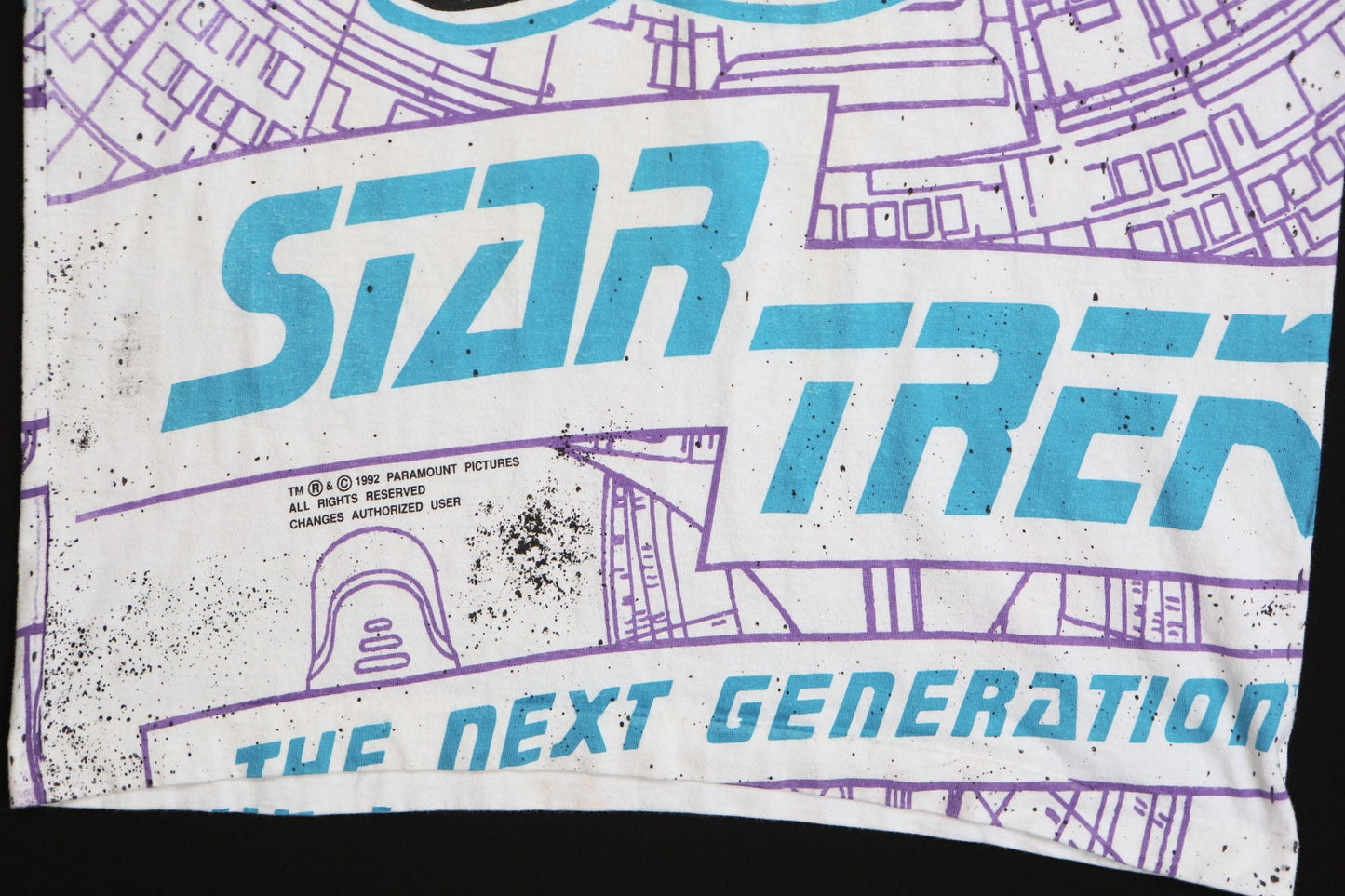 Vintage Spaceship White Graphic Shirt