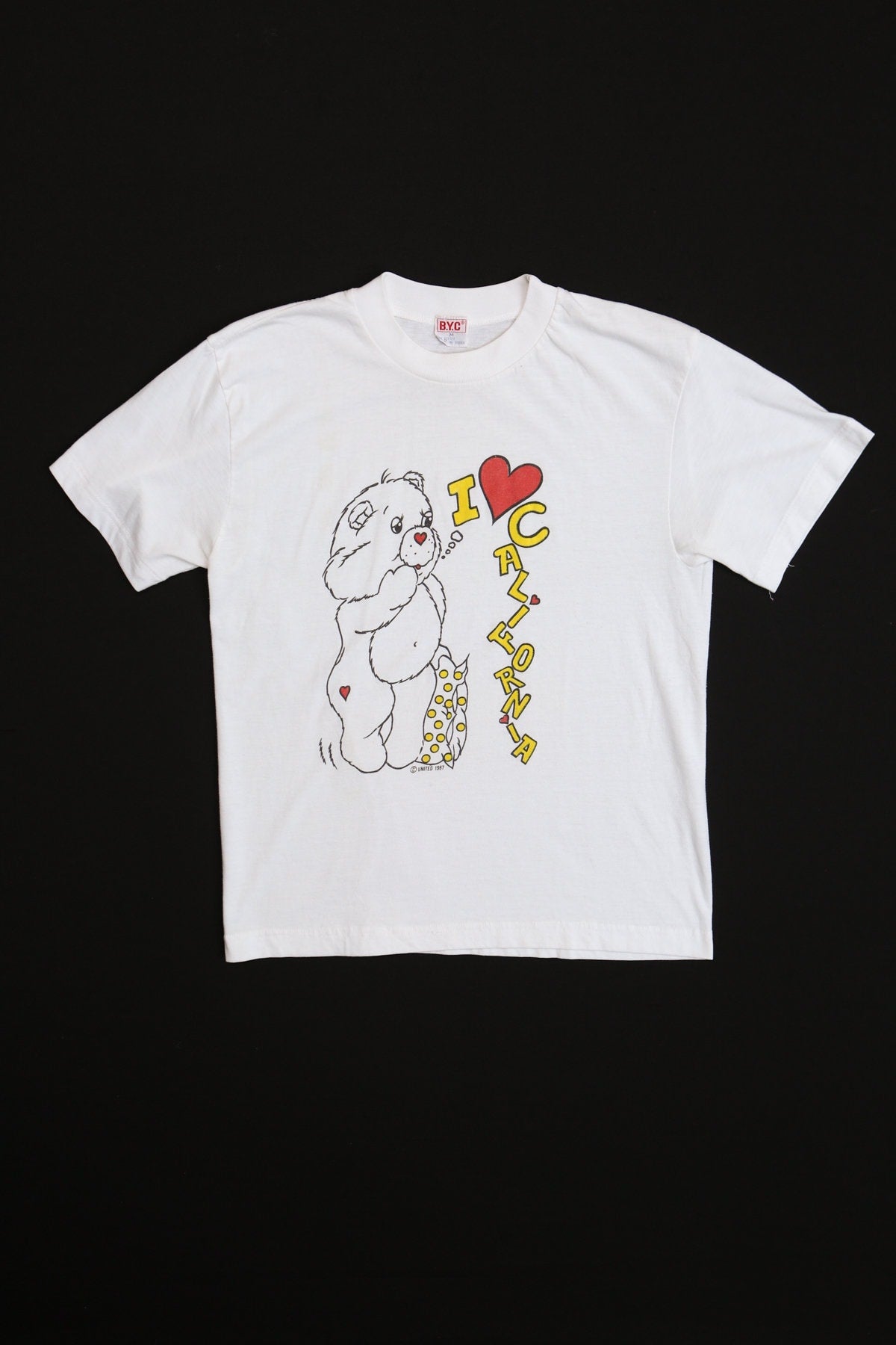 I Love California Teddy Bear White Graphic Shirt