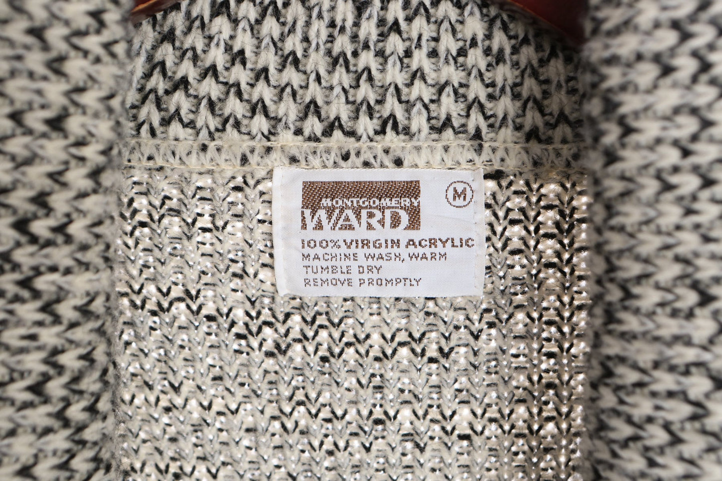 70's Unisex Open Sweater - Tribal Print - With Waist Belt