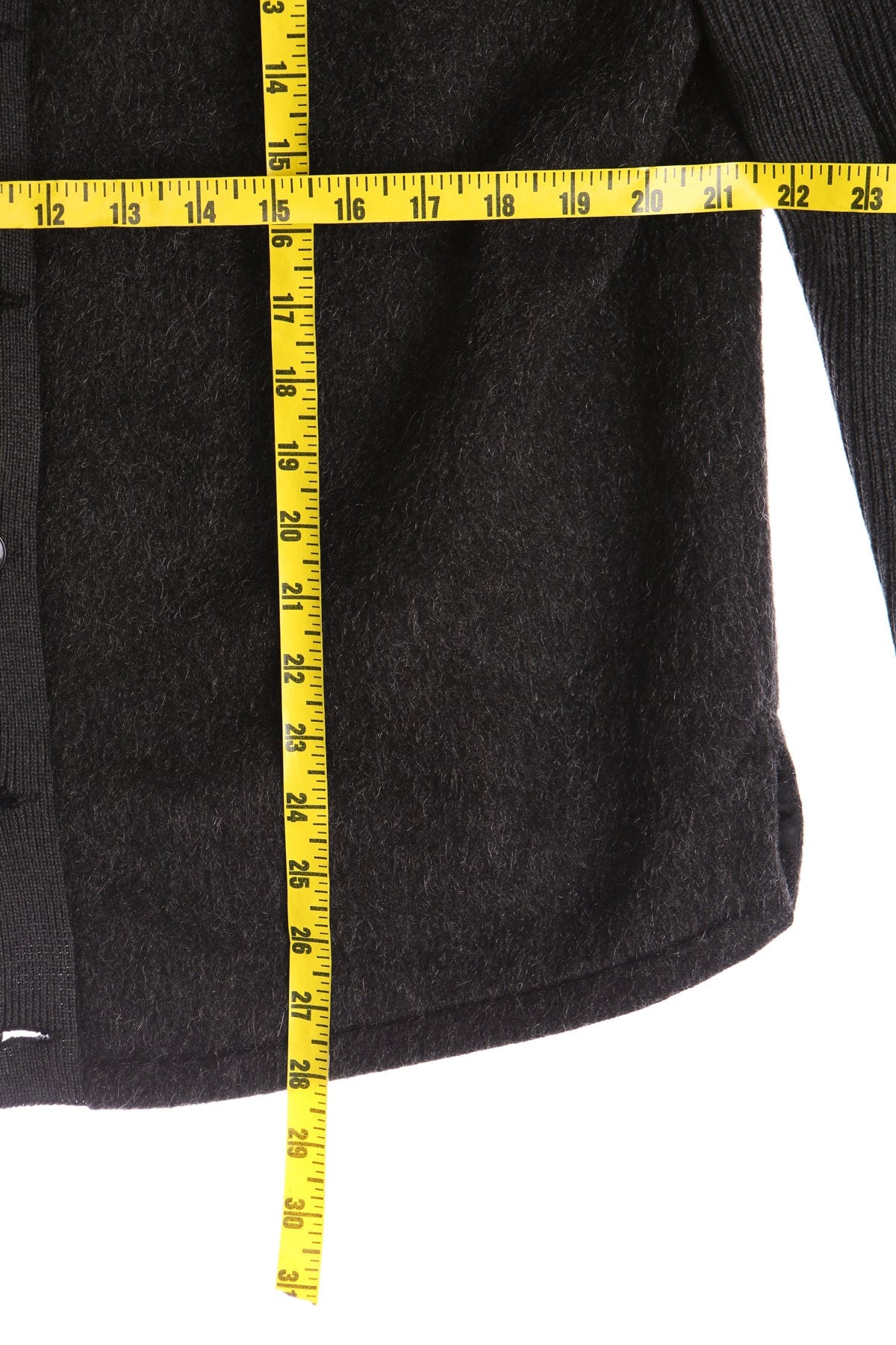 Vintage Men Black Cardigan Button Up Sweater - Era (50's - 60's)