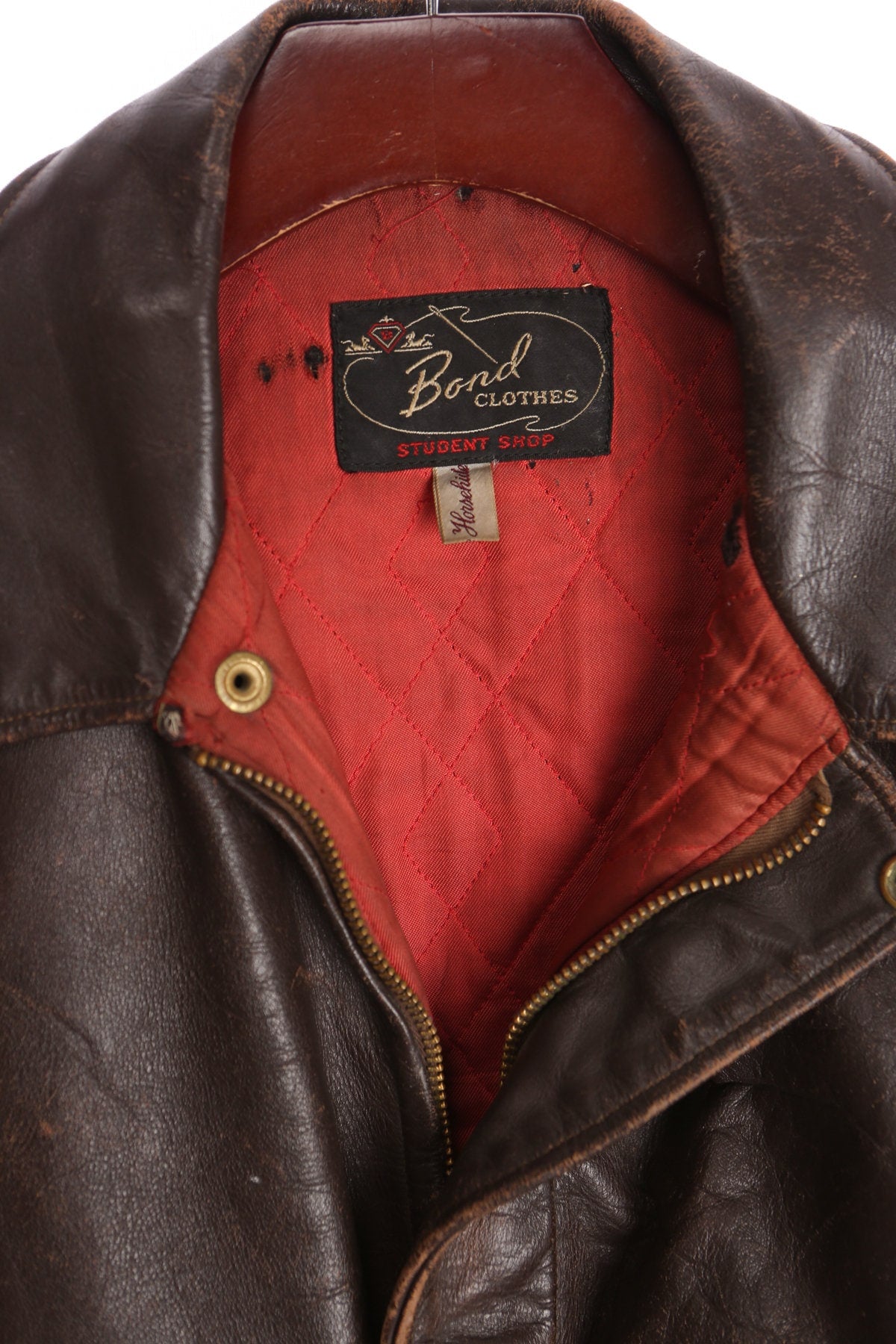 Bond Brothers Vintage Brown Leather Bomber Jacket - Era ( 40's - 50's )