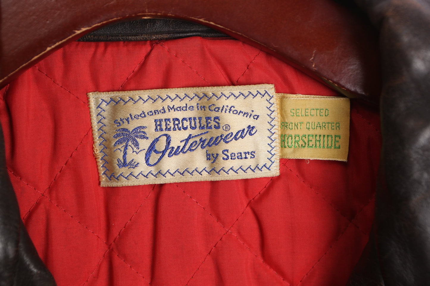 Hercules Vintage Brown Leather Coat With Waist Belt - Era ( 40's - 50's )