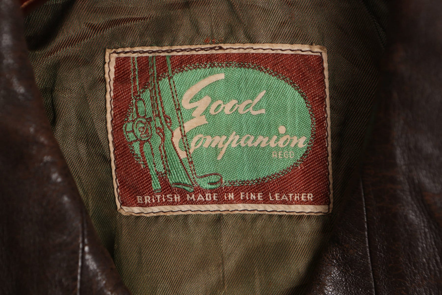 Good Companion British Vintage Men Brown Leather Coat - Era (40's - 50's)