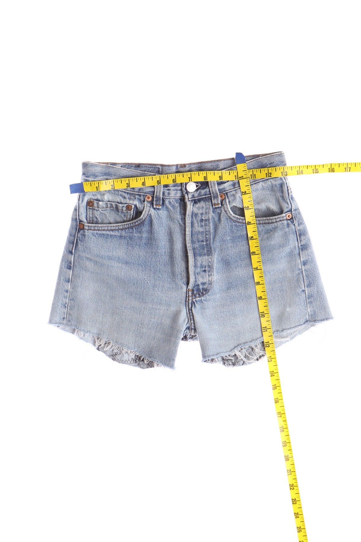 501 Levi's Blue Denim Short With back Patchwork