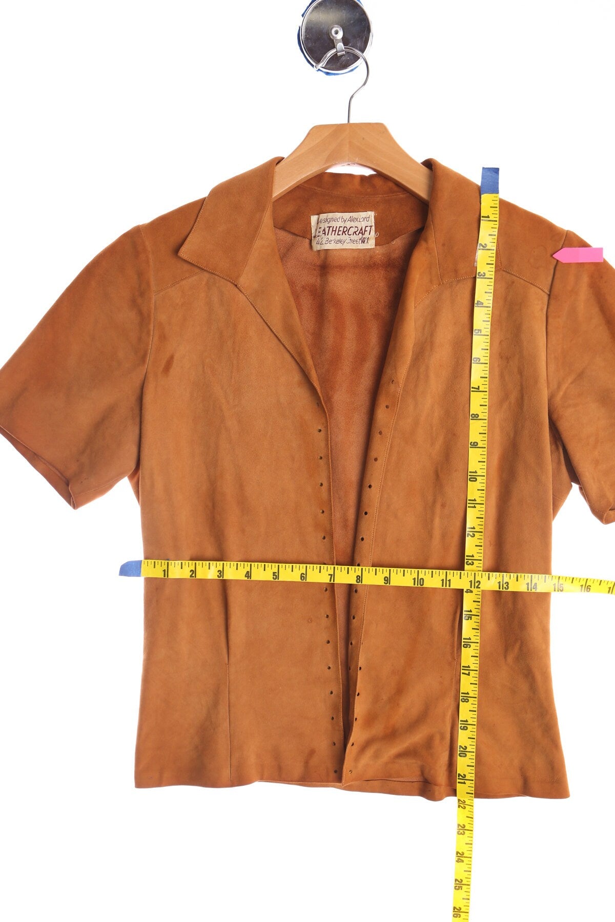 Vintage Women Tan Suede Top