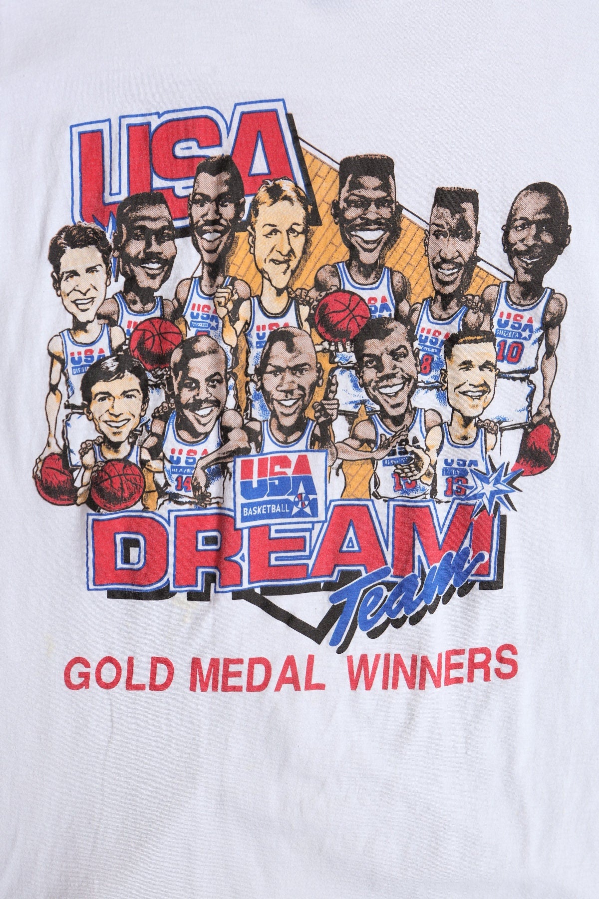 Vintage Basketball Graphic T-shirt - USA Dream Team Gold Medal Winners