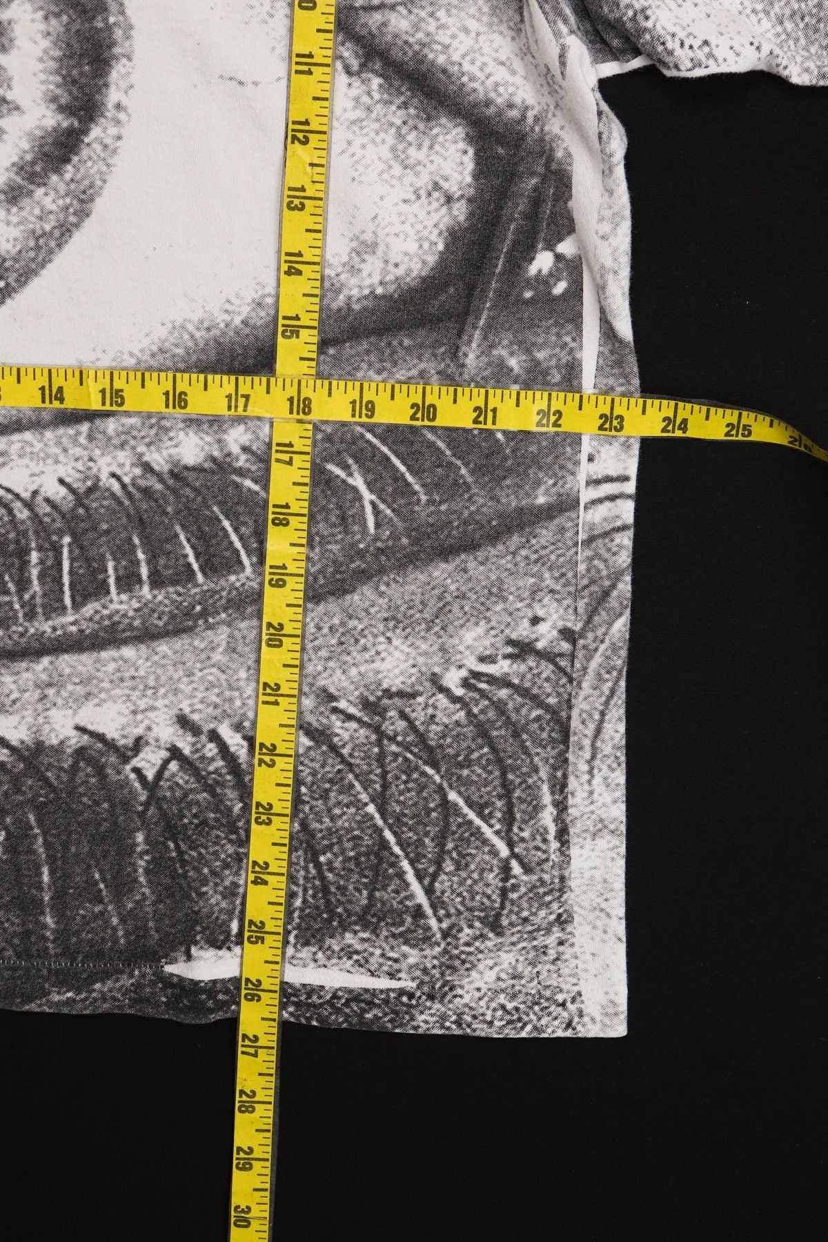 Vintage Graphic Death Eye White Shirt - Pencil Drawing Print