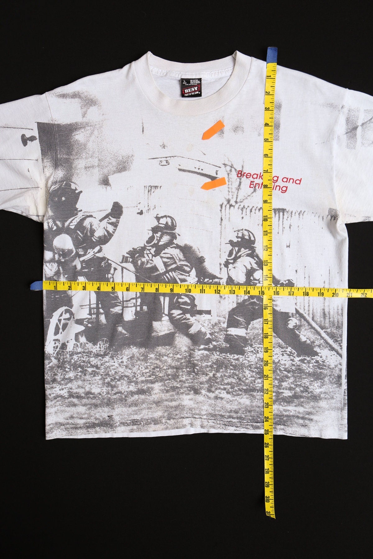 Fire Fighters White Graphic T-shirt - Braking and Entering